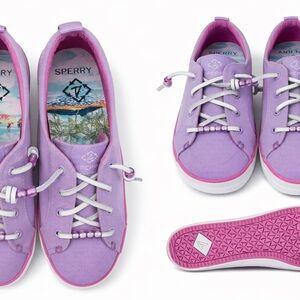 Sperry Women’s Crest Vibe Seacycled Sneakers in Orchid Bloom. Size 9